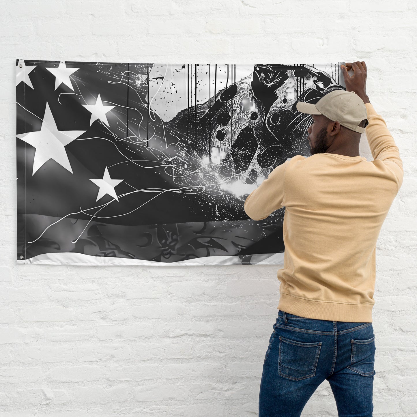 Juneteenth Flag 3-Black and White